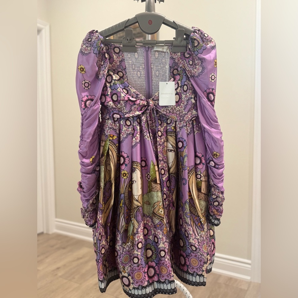 ZIMMERMANN Cosmic Twist Front Mini Dress - Picture 2 of 12